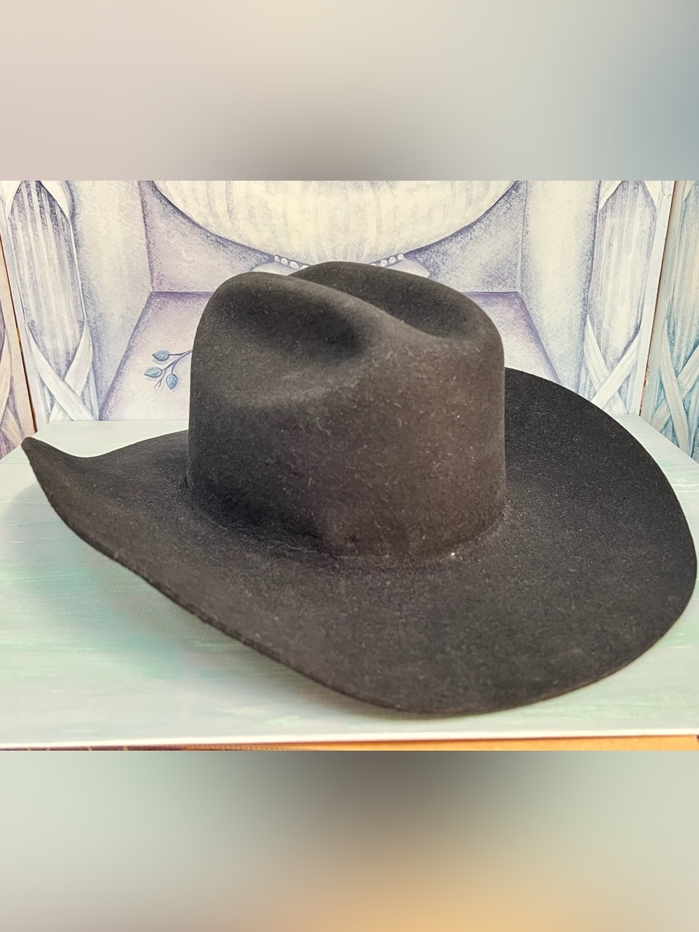 Vintage Stetson Black Felt Western Cowboy Hat